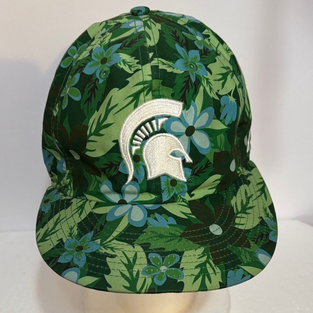 Michigan State Spartans Nike floral green hat. OSFM EUC